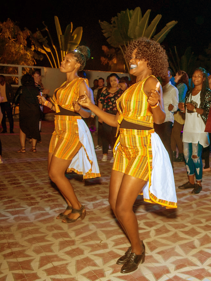 Semba dancers in a party in Benguela, Angola.